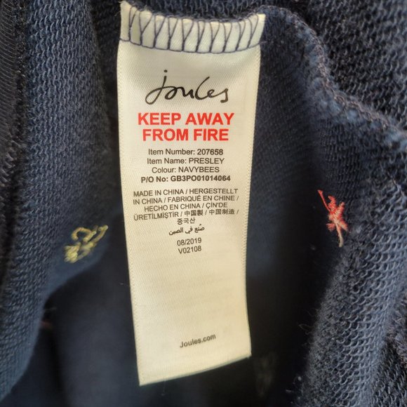 Joules Women's Size 6 Sweatshirt Crewneck Blue Embroidered - Picture 6 of 7